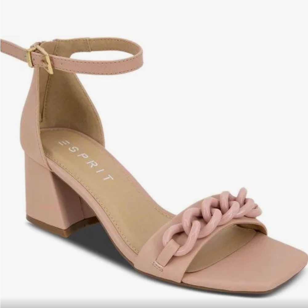 Esprit Jessa blush chunk heel sandals